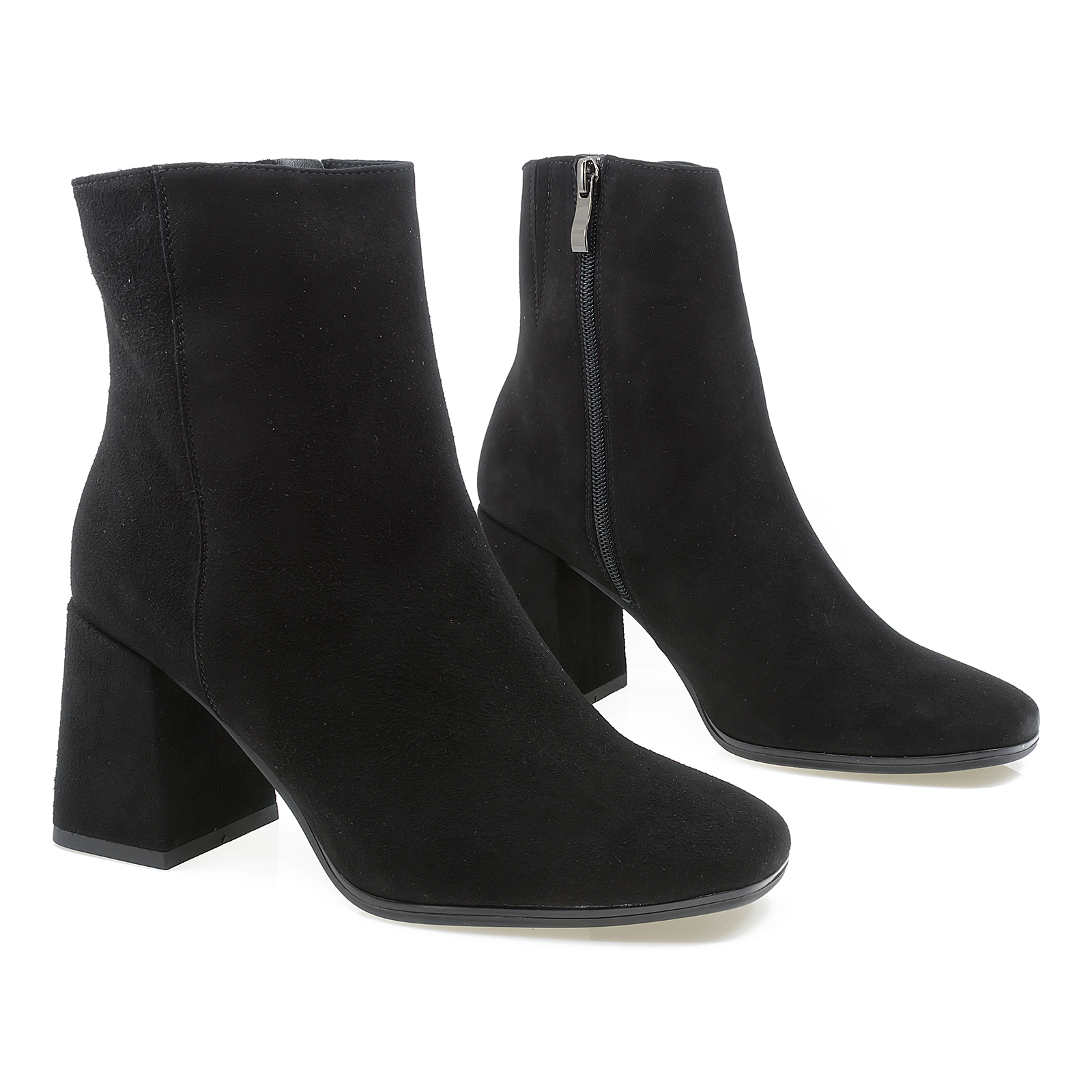 Ghete dama Anna Viotti din piele naturala D 2624 negru velur