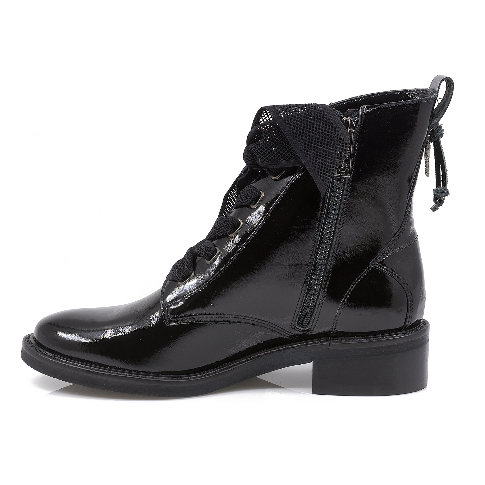 Ghete dama Anna Viotti din piele naturala D 2745 lac negru