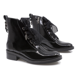 Ghete dama Anna Viotti din piele naturala D 2745 lac negru