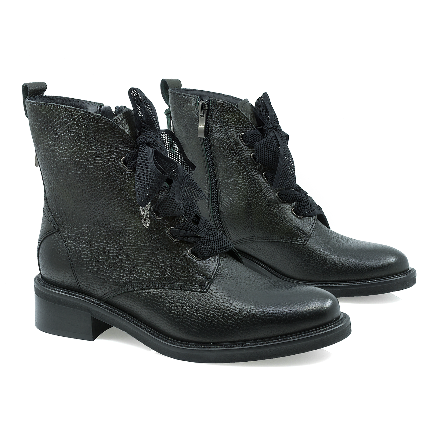 Ghete dama Anna Viotti din piele naturala D 2745 verde