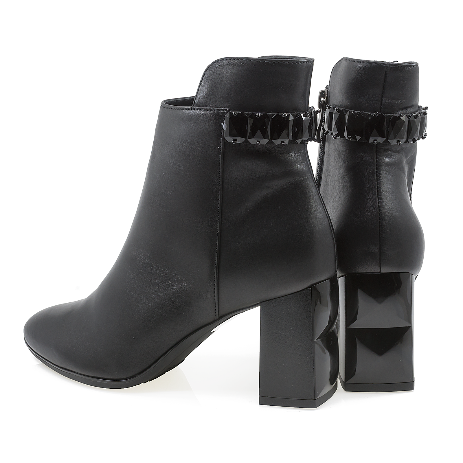 Ghete dama Anna Viotti din piele naturala D 2747 negru