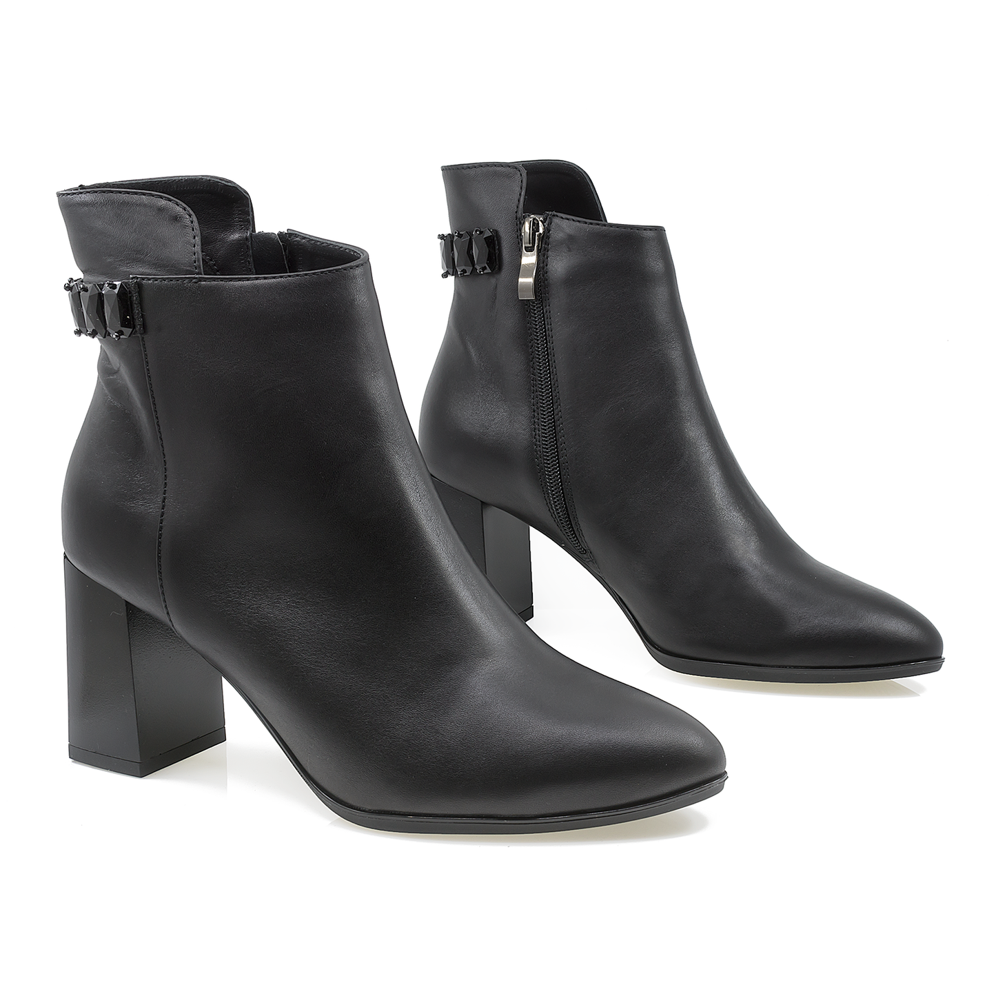 Ghete dama Anna Viotti din piele naturala D 2747 negru