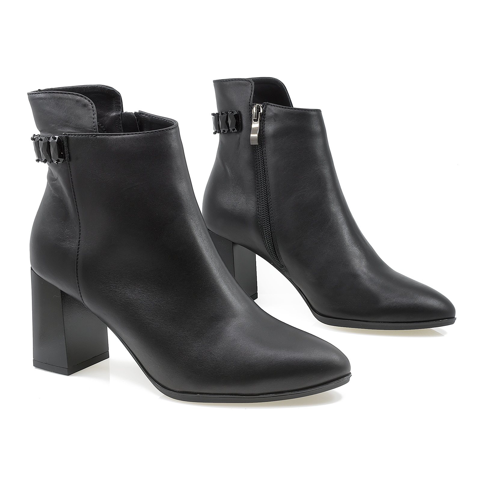 Ghete dama Anna Viotti din piele naturala D 2747 negru