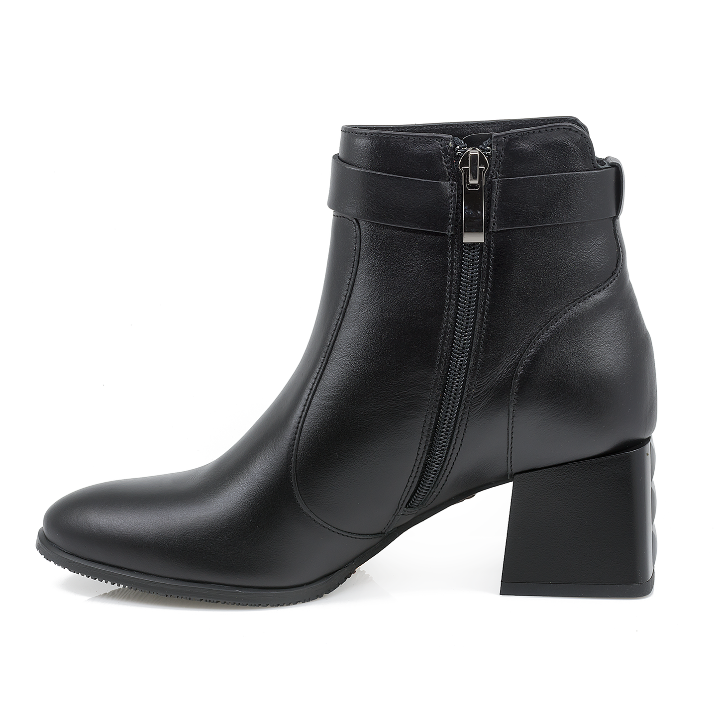 Botine dama Anna Viotti din piele naturala D 2752 negru