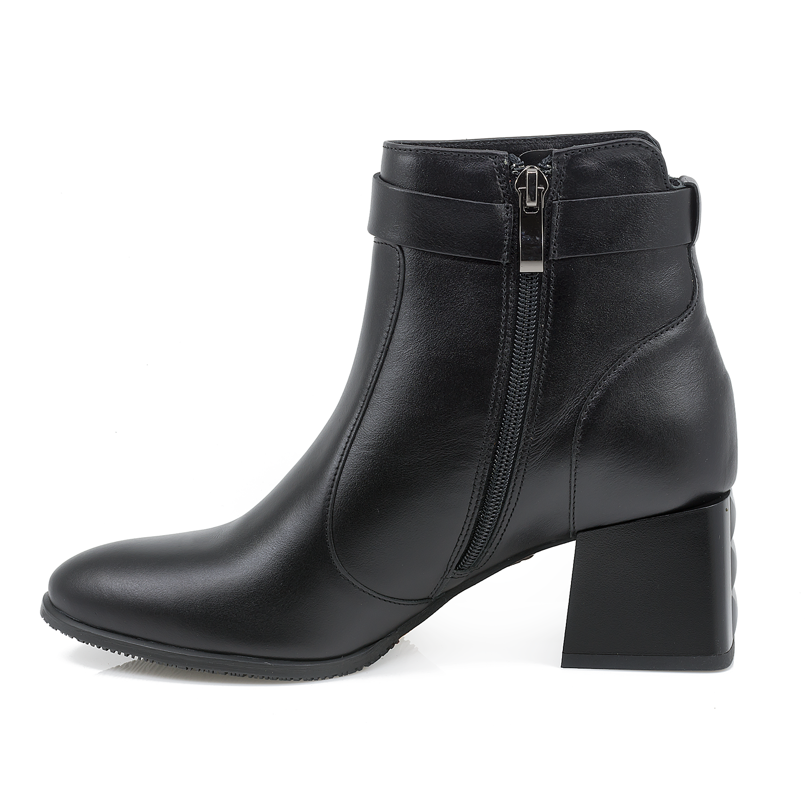 Botine dama Anna Viotti din piele naturala D 2752 negru