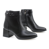 Botine dama Anna Viotti din piele naturala D 2752 negru