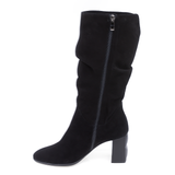 cizme dama Anna Viotti din piele naturala D 2760 negru velur