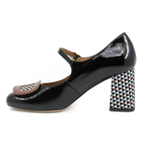 Pantofi dama eleganti Anna Viotti piele lacuita D2764 negru