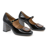 Pantofi dama eleganti Anna Viotti piele lacuita D2764 negru