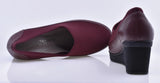 Pantofi dama casual Anna Viotti piele naturala/strech D22-ER-590 bordo