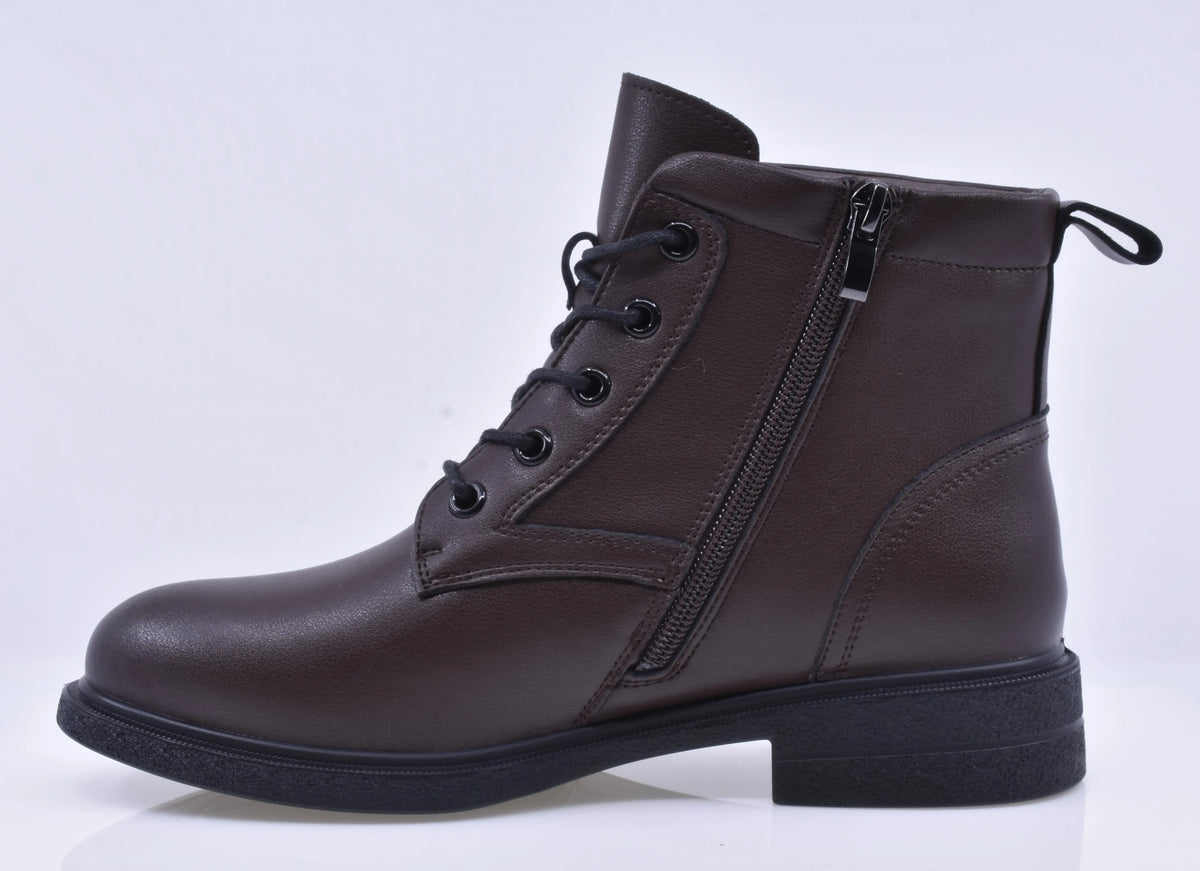 Ghete dama casual Anna Viotti piele naturala D111-B30047 maro
