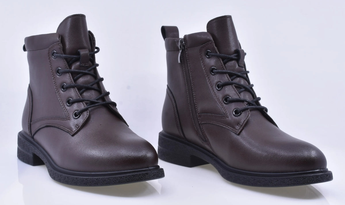 Ghete dama casual Anna Viotti piele naturala D111-B30047 maro