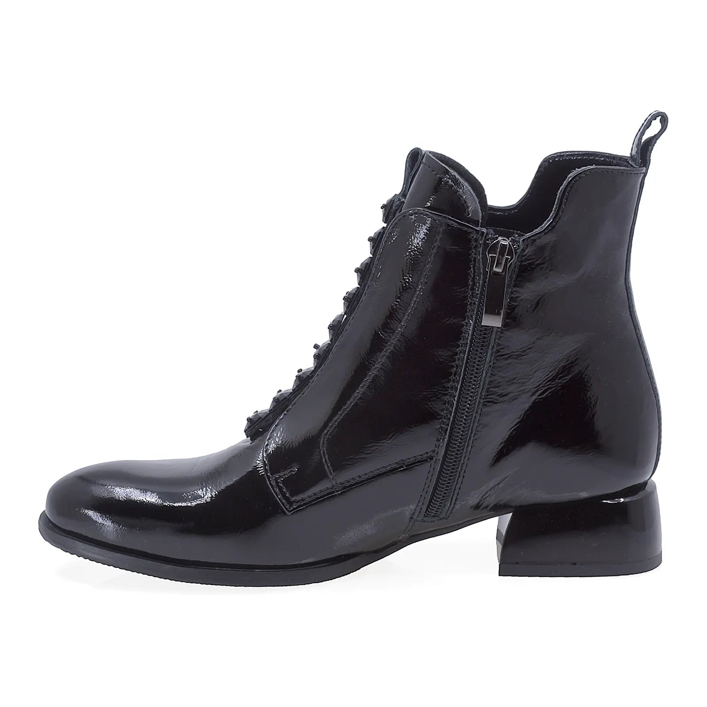 Ghete Dama Elegante Anna Viotti Piele Lacuita D2772 Negru