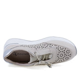 Pantofi dama casual Anna Viotti piele naturla D111-85121 gri deschis
