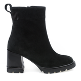 Ghete Dama Casual Anna Viotti Piele Intoarsa D50-4324 Negru