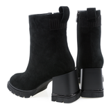 Ghete Dama Casual Anna Viotti Piele Intoarsa D50-4324 Negru