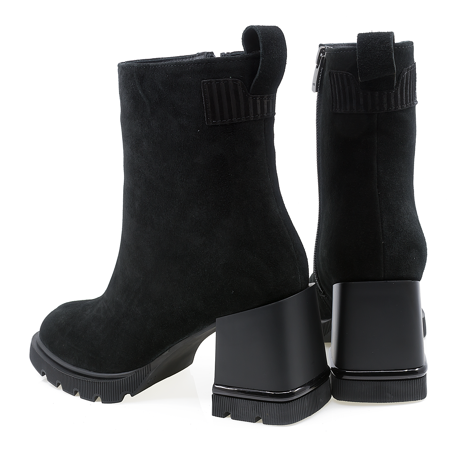 Ghete Dama Casual Anna Viotti Piele Intoarsa D50-4324 Negru