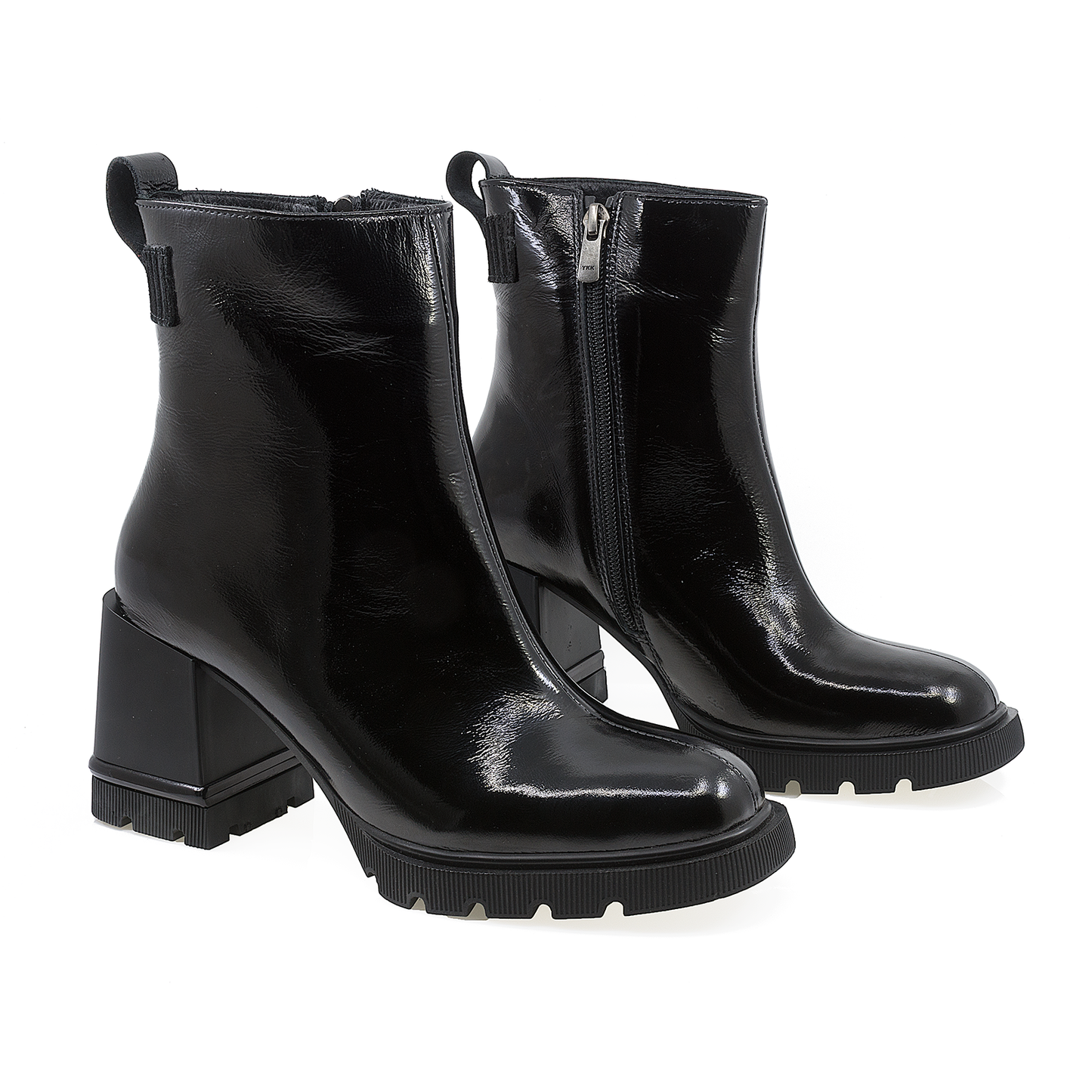 Ghete Dama Casual Anna Viotti Piele Lacuita D50-4324 Negru