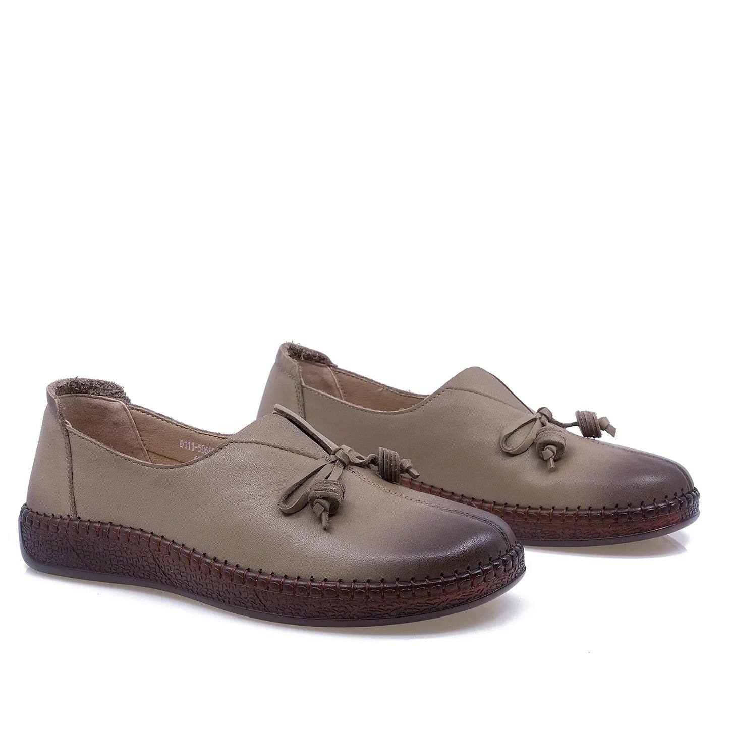 Pantofi dama casual Anna Viotti piele naturala D111-5D68703-6 caffe