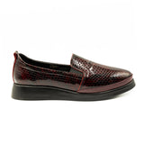 Pantofi dama casual Anna Viotti piele lacuita D49-K72 bordo