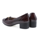 Pantofi dama Anna Viotti din piele naturala D 5431 lac bordo