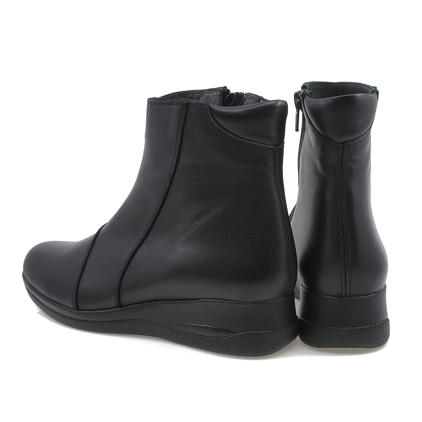 Ghete dama Anna Viotti din piele naturala D 5912 negru