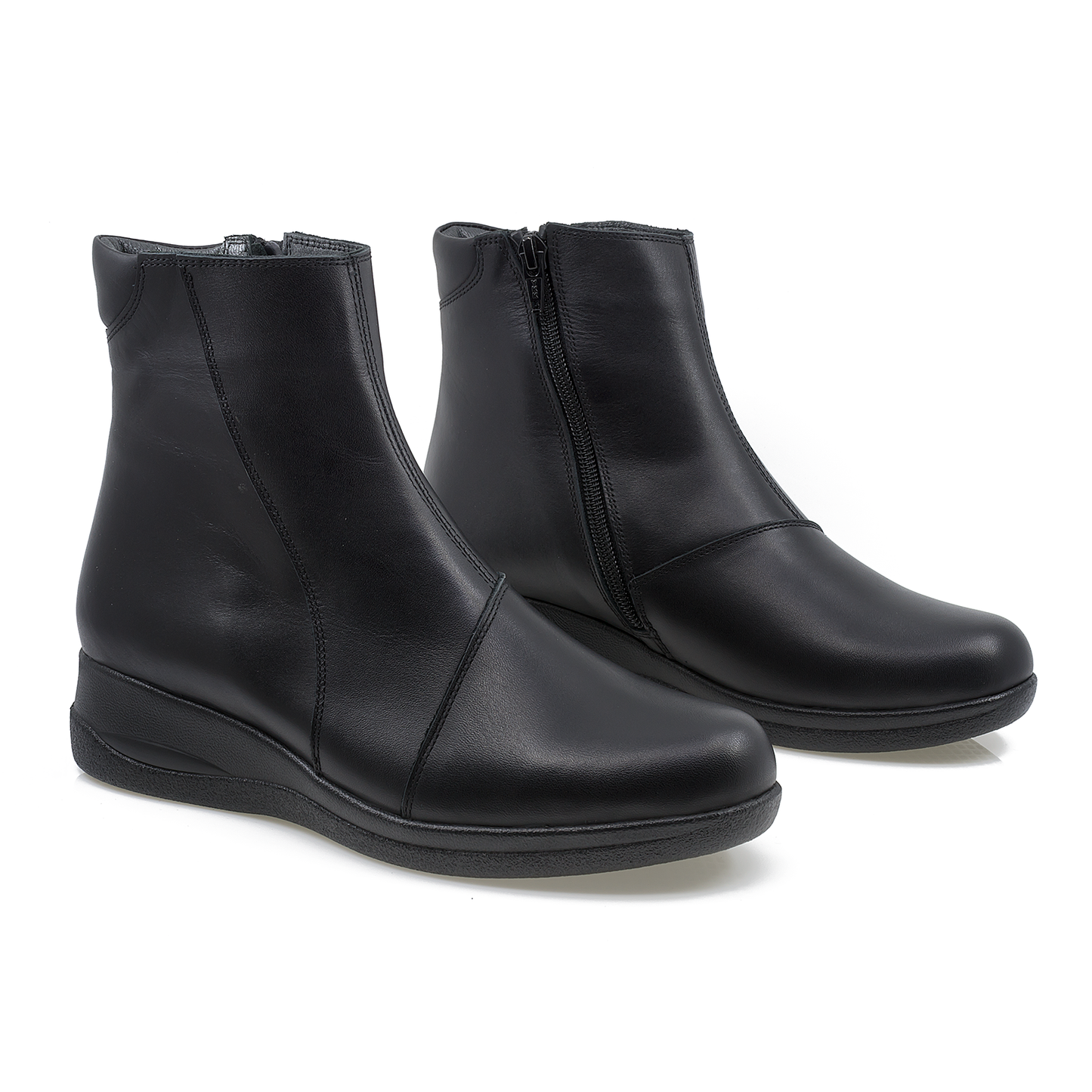 Ghete dama Anna Viotti din piele naturala D 5912 negru