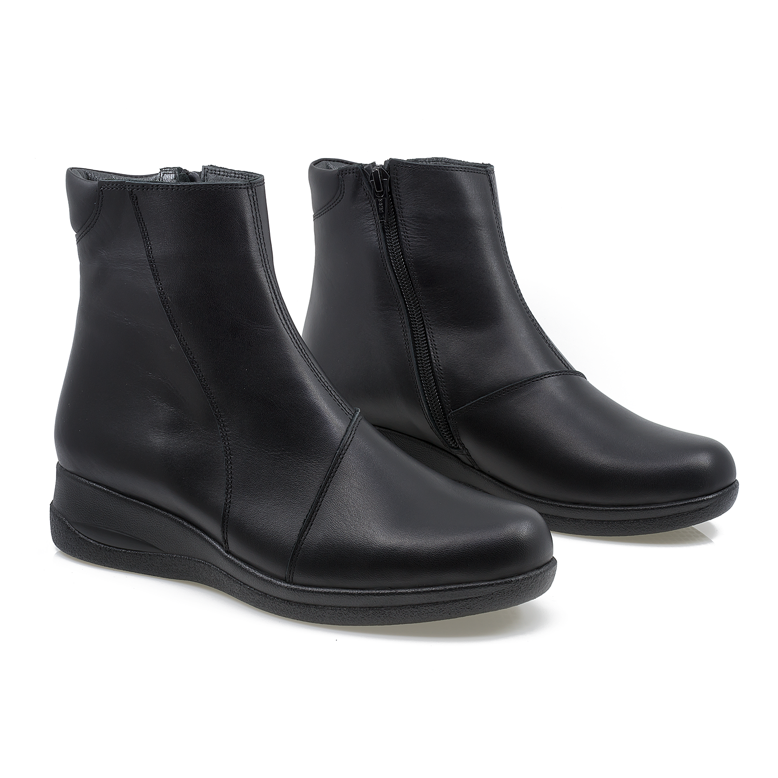 Ghete dama Anna Viotti din piele naturala D 5912 negru