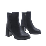 Ghete Dama Casual Anna Viotti Piele Naturala D106-D351-F533 Negru