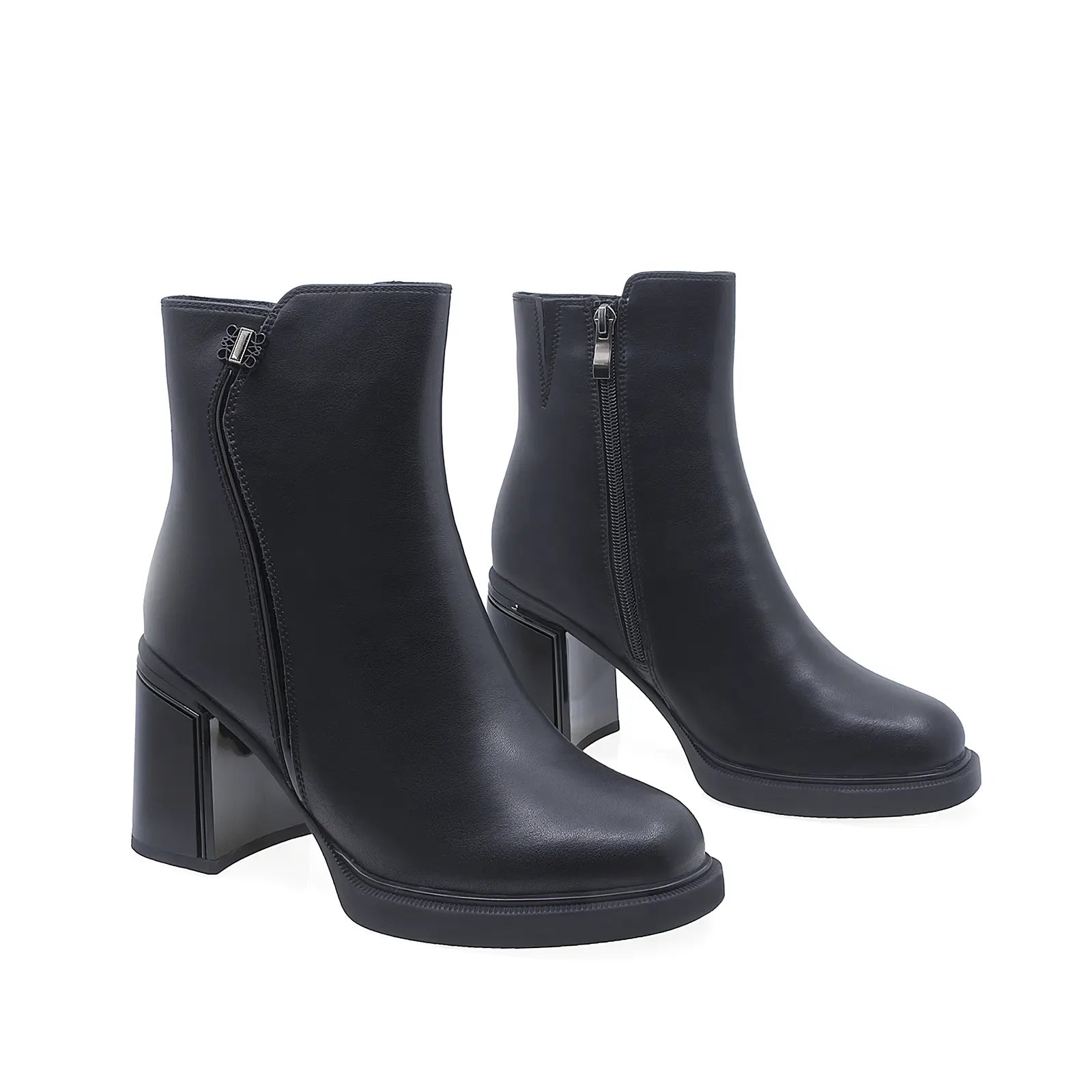 Ghete Dama Casual Anna Viotti Piele Naturala D106-D351-F533 Negru