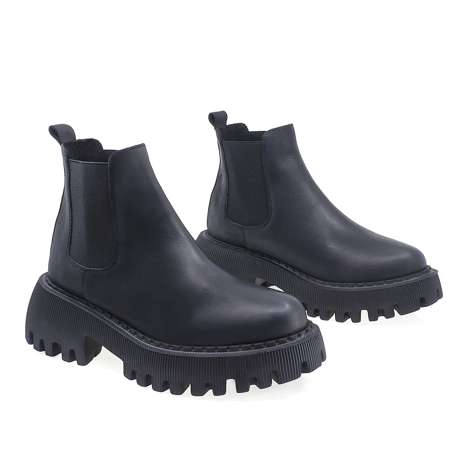 Ghete Dama Casual Anna Viotti Piele Naturala D44-4232B Negru