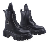 Ghete Dama Casual Anna Viotti Piele Naturala D44-4408 Negru