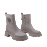 Ghete Dama Casual Anna Viotti Piele Naturala D106-M126-M556-1 Taupe