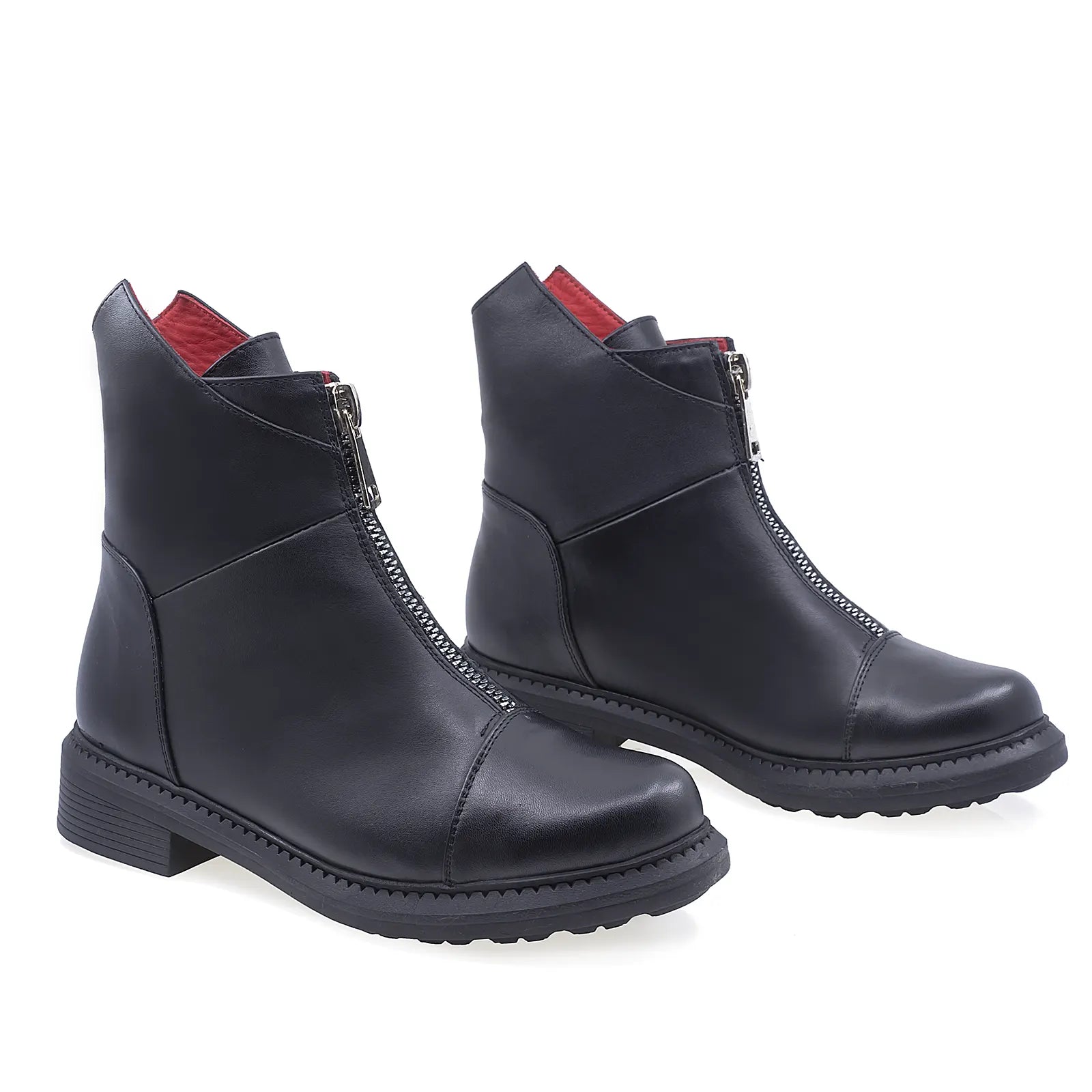 Ghete Dama Casual Anna Viotti Piele Naturala D44-4402 Negru