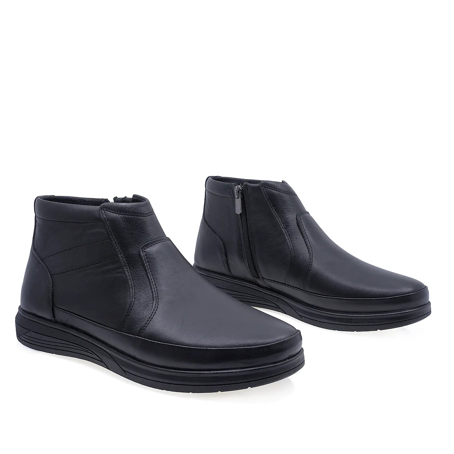 Ghete barbati casual Goretti piele naturala B25-3210 negru