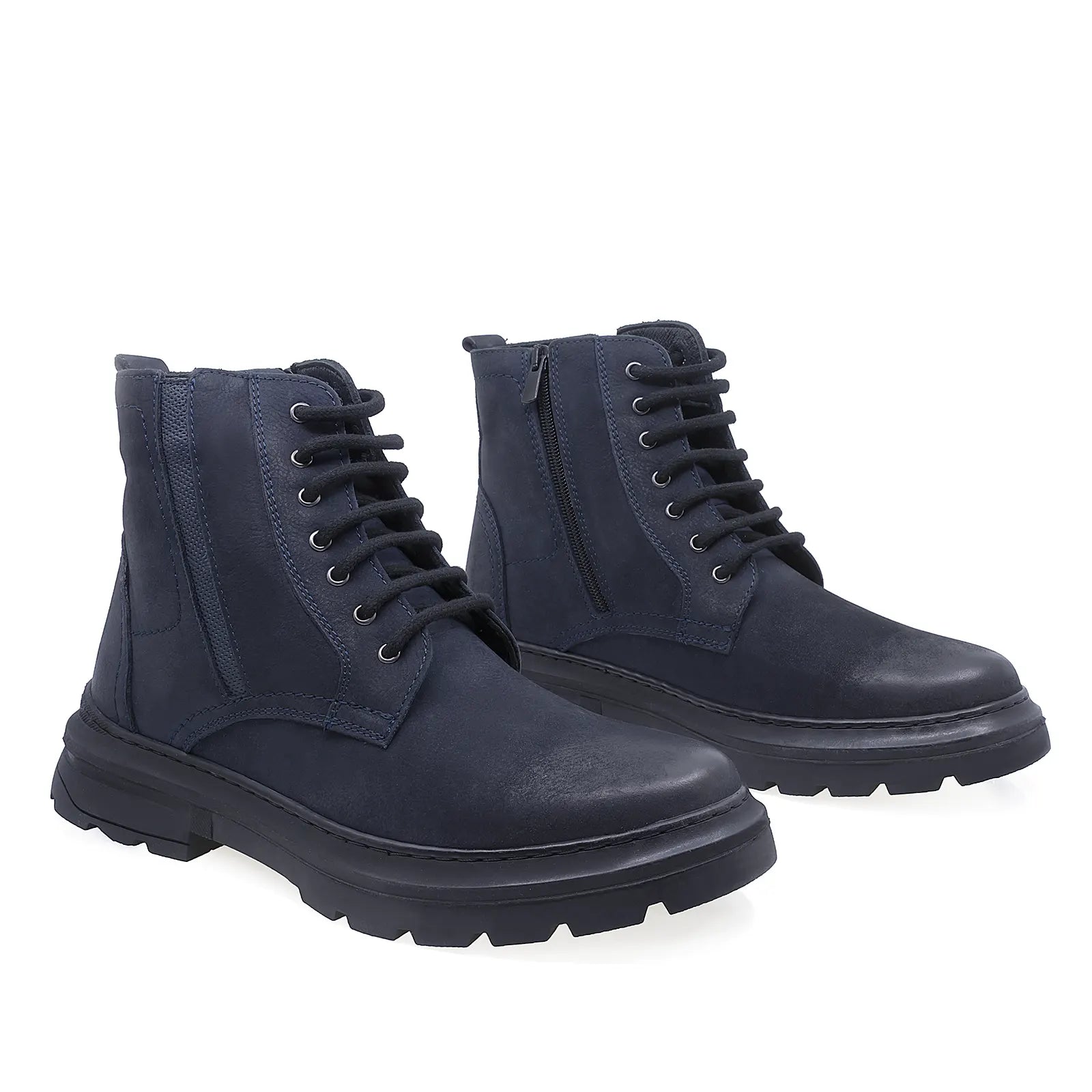 Ghete barbati casual Goretti piele nubuc B24-2302 bleumarin