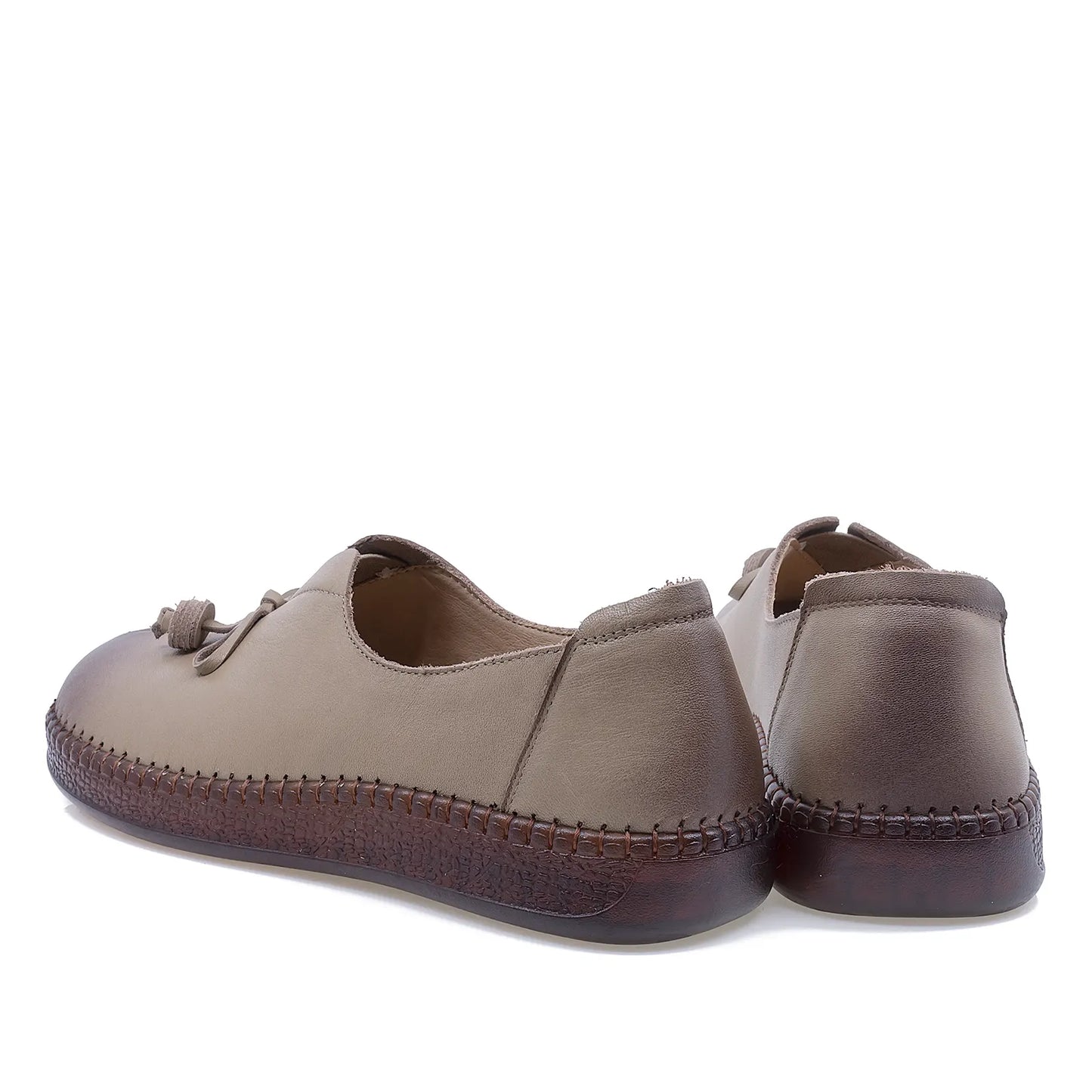 Pantofi dama casual Anna Viotti piele naturala D111-5D68703-6 caffe