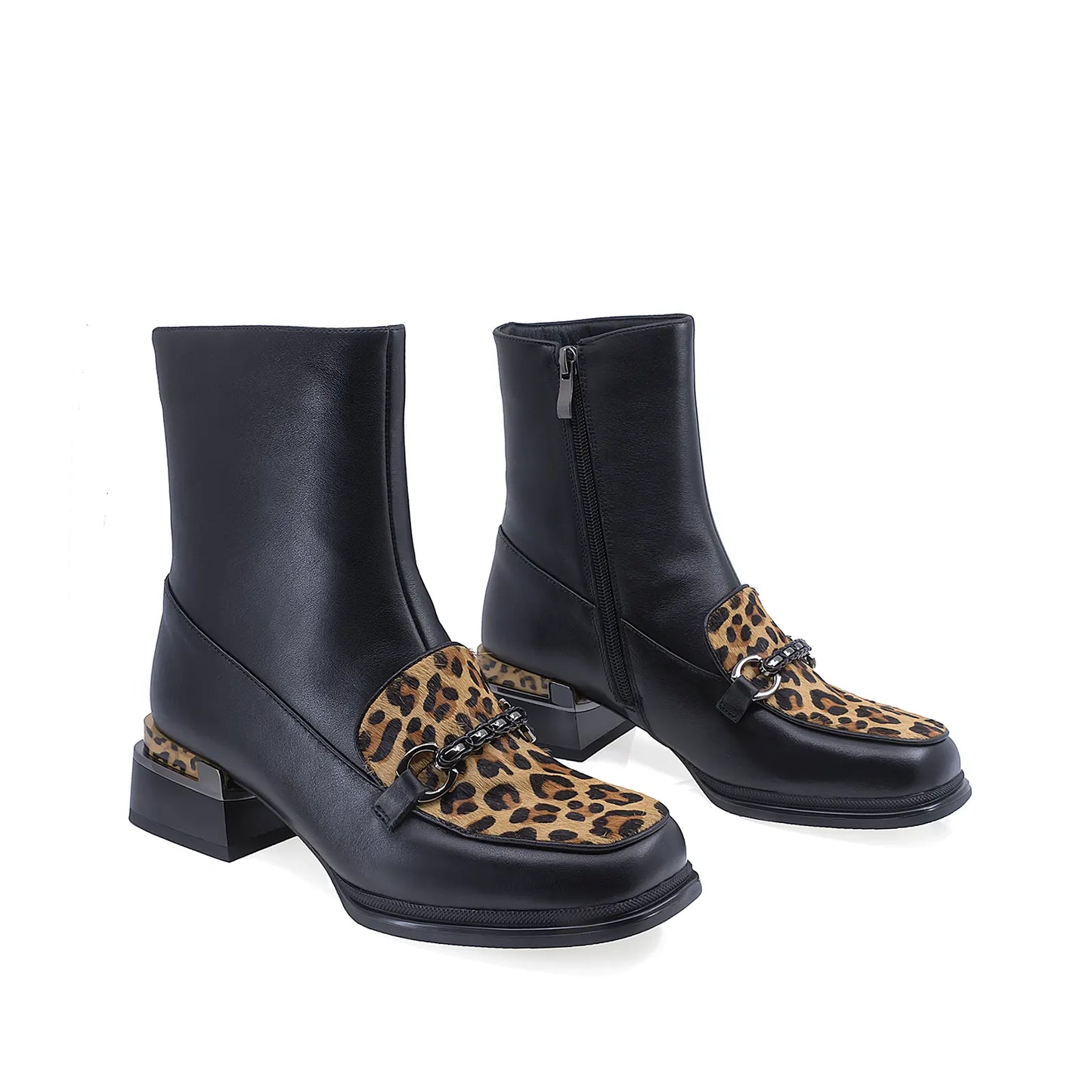 Ghete Dama Elegante Anna Viotti Piele Naturala D107-PV4407-295441-R-2 Negru