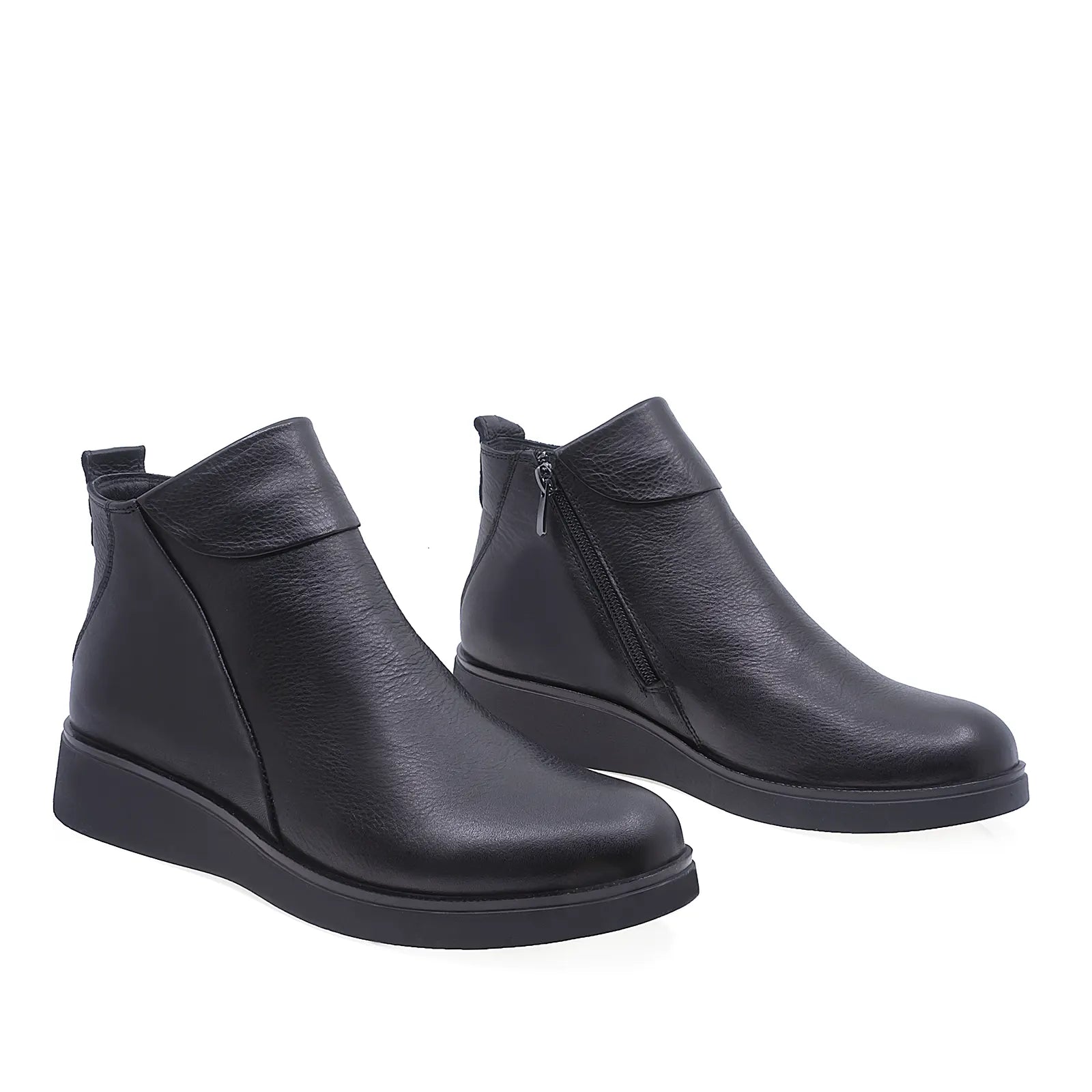 Ghete Dama Casual Anna Viotti Piele Naturala D54-2401-45 Negru