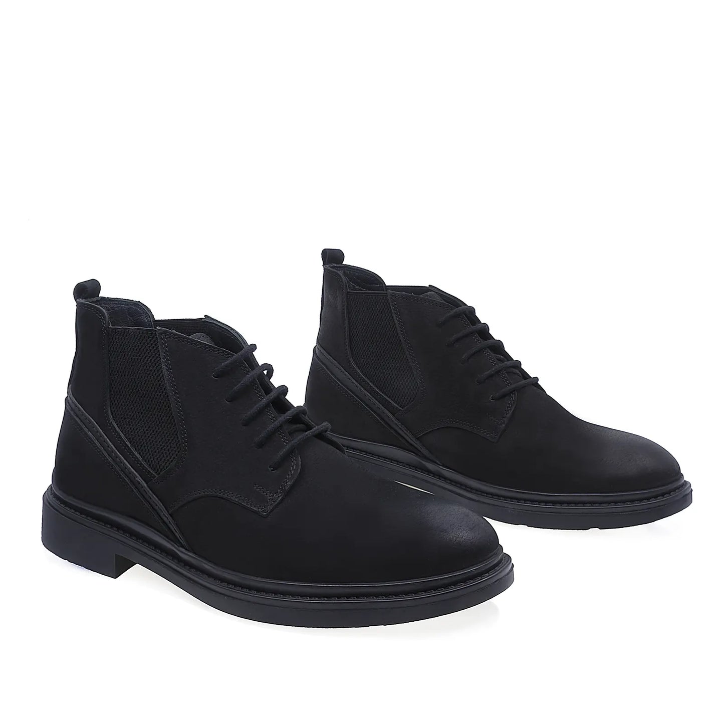 Ghete barbati casual Goretti piele nubuc B24-2210 negru