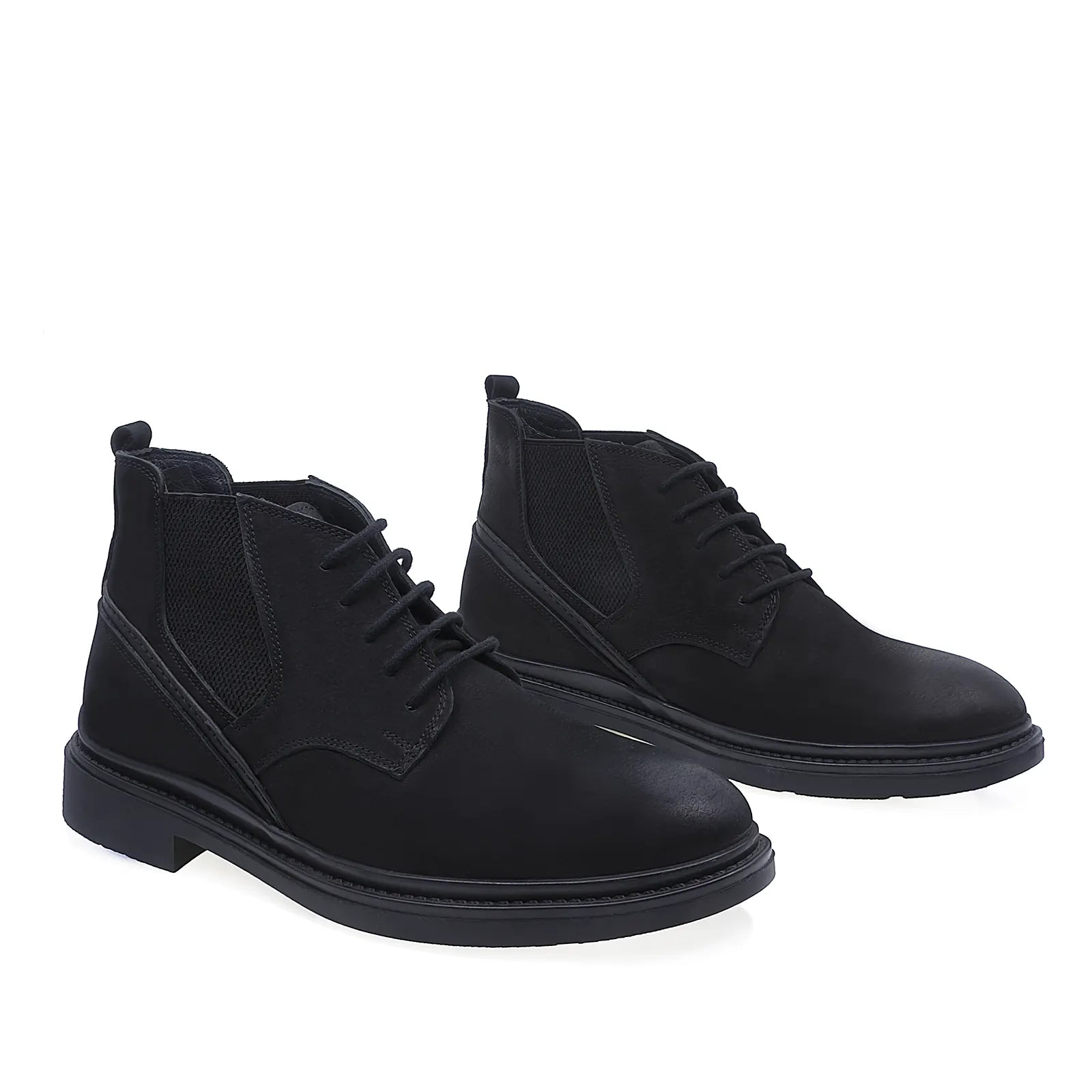 Ghete barbati casual Goretti piele nubuc B24-2210 negru