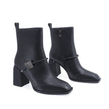 Ghete Dama Elegante Anna Viotti Piele Floater D112-GAW2538 Negru