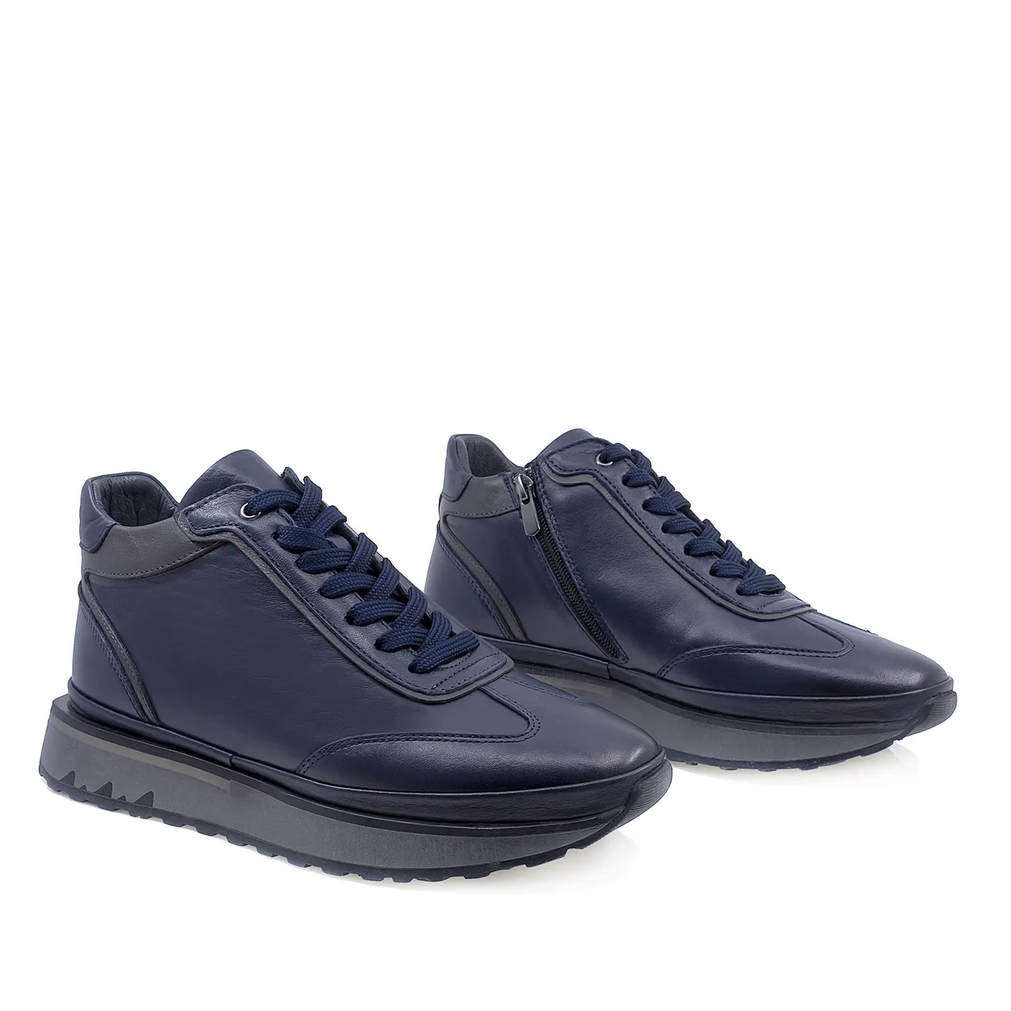 Ghete barbati casual Goretti piele naturala B17-3066 bleumarin