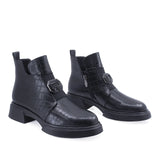 Ghete Dama Casual Anna Viotti Piele Naturala D105-5209R-LV698-NT-20 Negru