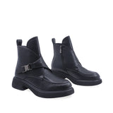 Ghete Dama Casual Anna Viotti Piele Naturala D106-H803-W279 Negru