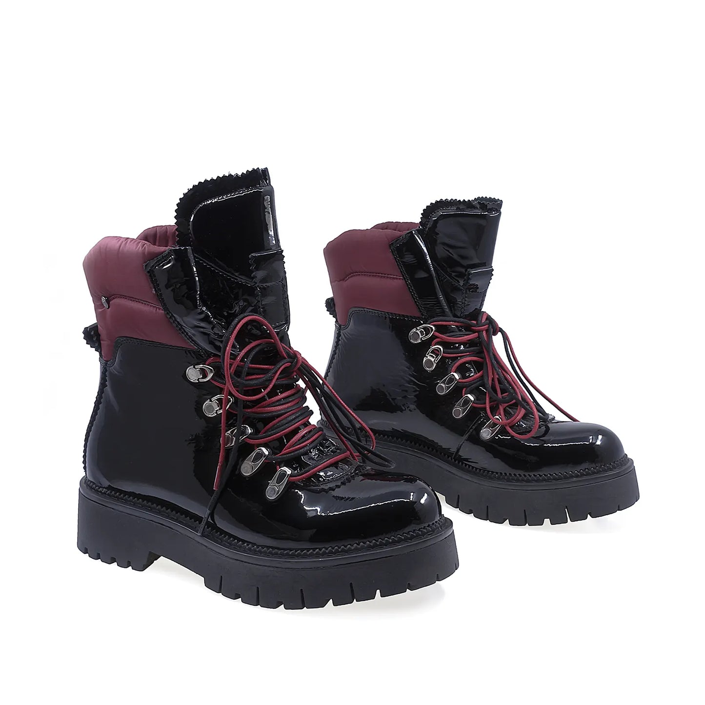 Ghete Dama Casual Anna Viotti Piele Lacuita D15-40313 Negru