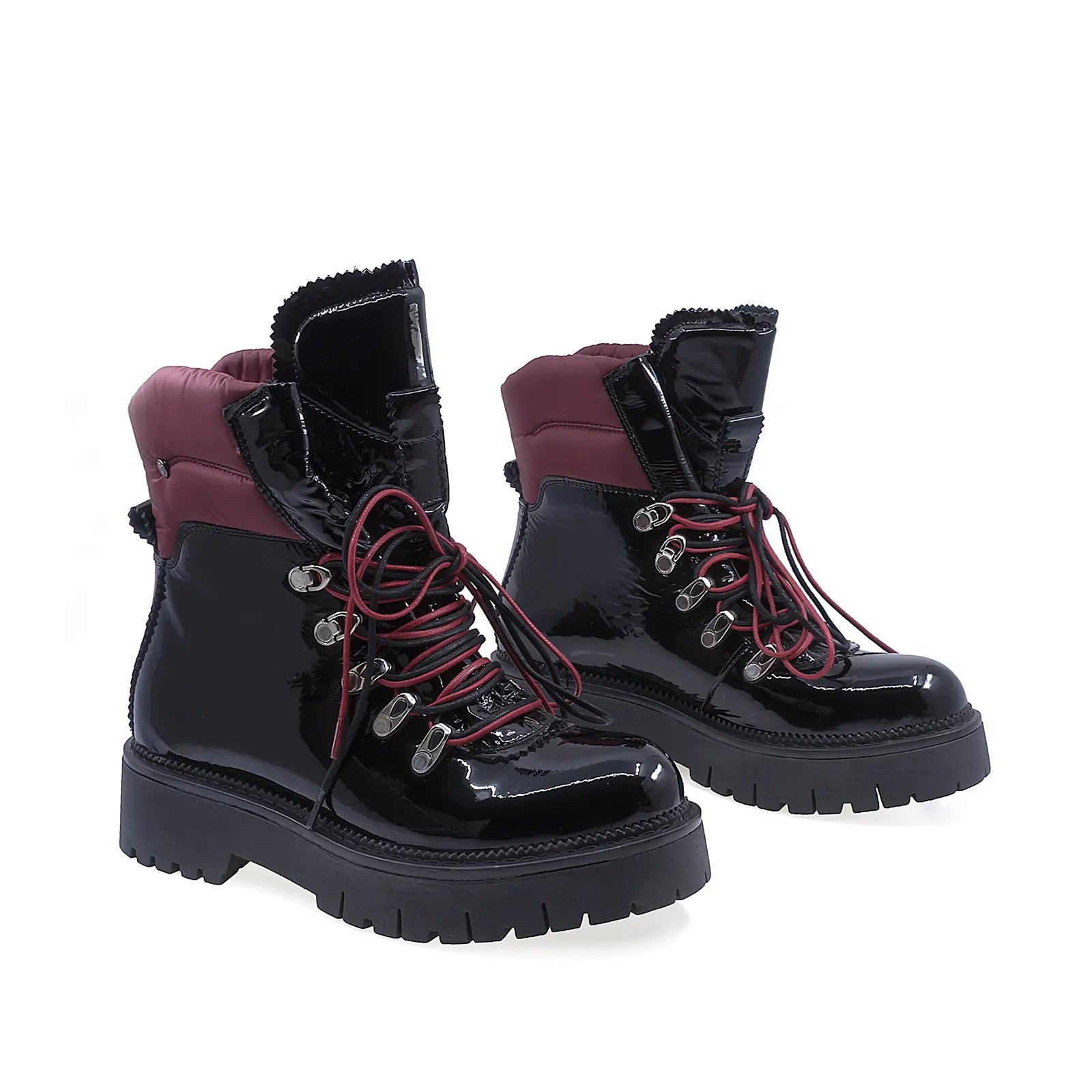 Ghete Dama Casual Anna Viotti Piele Lacuita D15-40313 Negru