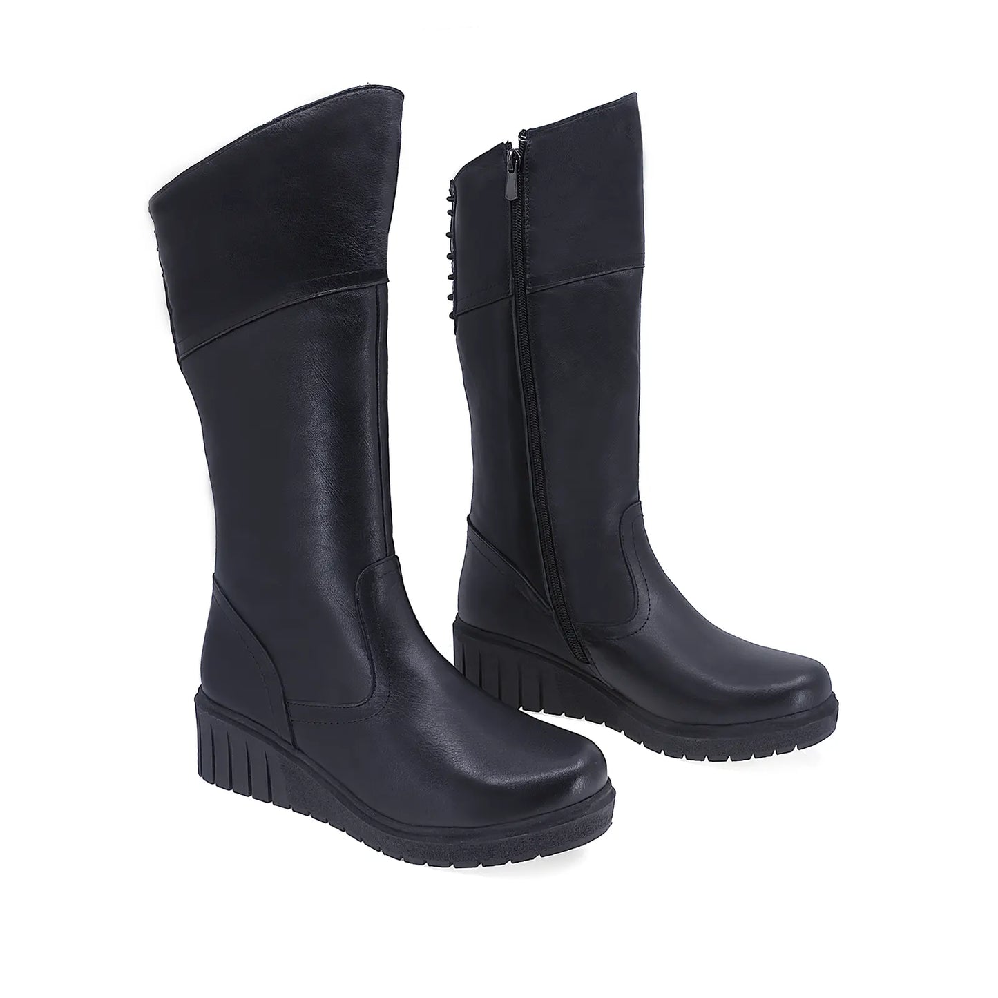 Cizme Dama Casual Anna Viotti Piele Naturala D70-8153-N Negru