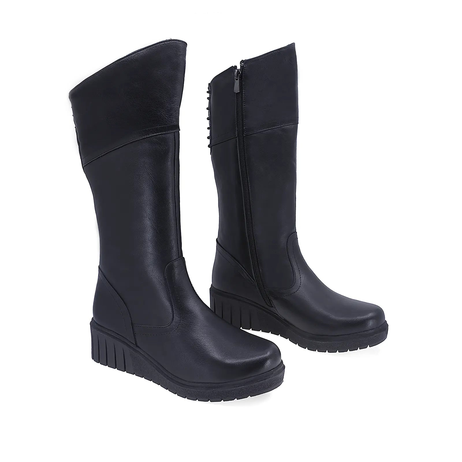 Cizme Dama Casual Anna Viotti Piele Naturala D70-8153-N Negru