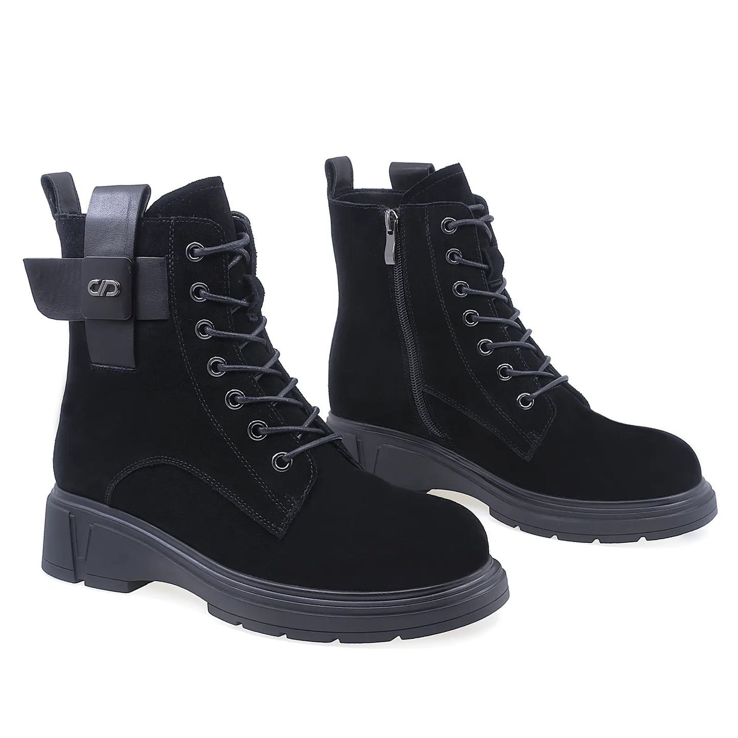 Ghete Dama Casual Anna Viotti Piele Intoarsa D106-D332-F236 Negru